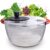 Salad Spinner Large, Fruit Washing Bowl with Strainer, Quick and Easy Use Lettuce Spinner, Frui