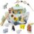GiggleGems Noah’s Ark Wooden Toy – All-in-1 Push Pull Shape Sorter for Toddlers – Montessori Animal Matching Set – Baptism Christening Gift for Birthday, Religious Toys for Boys Girls (18M+)