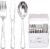 GLOWSERVE 153 Pack Disposable Plastic Silverware Set