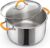 Ciwete Stainless Steel Stock Pot, 11 Quart Soup Pot with Lid, Heavy-Duty Thick Bottom Induction Cooking Pot for Pasta, Stew & Simmering, Fast Heating, Compatible with All Cooktops, Dishwasher Safe