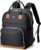 Diaper Bag Backpack, Extra Large Baby Diaper Bag for 2 Kids Twin | Travel Diaper Backpack for Mom Dad, 25-37L Expandable, with Changing Pad, Insulated Pocket, Earphone Hole, Solid Black