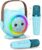 Mini Karaoke Machine Toy for Kids, 2 Wireless Mics, Girl Gift, Blue | kids microphone toy with magic effects, LED lights, Bluetooth 5.3, 360 stereo sound, girl birthday gift Christmas ages 3-12