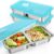 teytoy 2 Pack Stainless Steel Snack Containers, Reusable Grab and Go Snack Containers with Lids, Double Compartment Food Storage Containers for Travel, Outdoor Camping