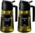 2PCS 16oz/470ml Glass Olive Oil Sprayer for Cooking – 2 in 1 Olive Oil Dispenser for Kitchen Gadgets, Air Fryer, Salad, and BBQ (Black & Black)
