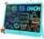 TEKFUN 15″ LCD Writing Tablet for Kids, Large Drawing Pad for Boys & Girls, Screen-Free Way to Keep Kids Busy, Reusable Doodle Board for Learning & Travel, Great Christmas Gift Idea(15in Blue)