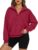 PRETTYGARDEN Womens Long Sleeve Quarter Zipper Crop Sweatshirt