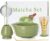 Matcha Whisk Set – 5PCS Matcha Set Includes 17OZ Chawan with Spout, Bamboo Chasen Whisk with Ceramic Holder, Matcha Scoop and Stainless Sifter, Matcha Kit for Ceremony, Gift for Matcha Lovers
