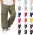 Cargo Sweatpants for Men with Pockets Casual Fleece Wide Leg Baggy Pants Elastic Waist Drawstri