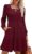 MixShe Women’s Square Neck Long Sleeve Fall Dress with Pockets