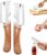 Left & Right Hand Vegetable Peeler Set with Scallion Slicer & Bottle Opener, Heavy-Duty Thick Stainless Steel Blade, Multi-Function Kitchen Peeler with Wooden Handle for Fruits & Vegetables(New 2pcs)