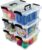 EOENVIVS Plastic Storage Bins with Lids 6 Pack Storage Organizer, 7 Quart Stackable Storage Boxes with Buckle Lids and Handle easy for Home Office Pantry Organization, Clear