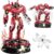 HIGH GODO Storm Mech Building Blocks Set for Adults，Red Armor Robot Model Building Kit with Weapons and Flame Shape Base, 1742 Pieces Hard Corfe Collectible Gifts for Movie Fans Man Teens