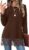 OFEEFAN Long Sleeve Lace Hem Tunic Tops