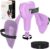 3rd Gen Thigh 0-100 lbs Adjustable Resistance Inner Leg Exercisers with Leg Straps Band Pelvic Floor Kegel Hip Exercise Workout Equipment Pilates Women Men (Purple)