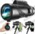 Monocular-Telescope Monoculars High Definition for Adults with Smartphone Adapter Telescope Bird Watching Travel Camping Hiking-Black