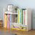 JLD Wood Adjustable 5-Shelf Desktop Bookshelf, Expandable Office Storage Rack, White