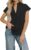 Womens V Neck Cap Sleeve Blouses