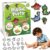 LINEQIC Dinosaur Toys for Kids 3 4 5 6 7 8 Years Old,3D Art Craft Kit Aqua Magic Puff,Magic Foam Texture Painting Kit,Boys Girls Bithday Gifts,Paint by Number Crafts for Kids,Travel Creative Gift Toys