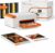 Liene Amber M110 Bluetooth Photo Printer 80 Sheets, Portable Photo Printer for iPhone, Thermal Dye Sublimation, Picture Printer 60 Sheets 4×6 Paper & 20 Sheets 3″ Square Sticker Paper & 2 Cartridges