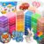 72 Colors Fuse Beads Kit – 43200 Pcs 5mm Fuse Beads Melty Beads with Ironing Papers, Tweezers & Colorful Pegboards, Ideal for Kids School Art Crafts, Individually Packed, 800 Beads Per Color