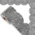 72 Ft Composition Bulletin Board Border, Black and White Scalloped Trim