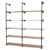 72 Inch Industrial Floating Shelf 5 Tier Pipe Wall Mounted