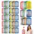 72Pcs Leather Badge Holder, Vertical,Transparent Windows,12 Brightly Colors