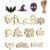72PCS Wooden Halloween Ornaments to Paint – 12 Styles DIY Blank Unfinished Wood Cutouts for Crafts, Pumpkin Skull Ghost Bat Boo Trick or Treat Hanging Fall Decorations