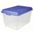 72 Quart Clear Plastic Storage Box with Locking Lid, Stackable Tote for Home Garage Attic, Blue