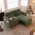 73″ Sleeper Sofa Bed Full Size, Corduroy Convertible Pull Out Couch, Green