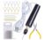 74PCS Electric Resin Drill Set, Electric Hand Drill for Jewelry, Resin and Keychain Making, Includes 10 Mini Drill Bits, 50 Gold and Silver Eye Screws, 10 Keychain Rings and More