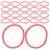 750pcs Silicone Rubber Bands for Hair Curling Perm Rods, Red