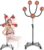 750W 5 Head Infrared Heat Lamp Red Light Portable Floor Hair Dryer Stand Up Color Processor Styling Perming Dryer Accelerator 110V（with Metal Lampshade）