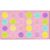 7.6×13.1 Ft Pastel Classroom Rug, Non Slip Floor Mat with 24 Seating Spots