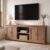 78.75″ TV Stand with Storage Cabinets, Open Shelves Tall Media Console