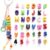 78Pcs Big Large Alphabet Letter Beads Acrylic Colorful A-Z Mixed Colorful Large Hole Letter Bead for DIY Jewelry Making Bracelets Necklaces Key Chains,Bag Charm,Phone Chains