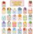 79Pcs Boho Alphabet Learning Pocket Wall Display with 52 Cartoon Pattern Matching Cards A-Z ABC Bulletin Board for Preschool Letter Recognition Classroom Learning Center Chart Homeschool Wall Decor