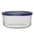 7 Cup Round Glass Food Storage Container With Lids