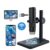 7 Inch LCD Digital Microscope, 1200x 1080p USB Hd Microscope Kit with 12pcs Prepared Slides, Metal Stand, Adjustable Led, for Adults, Kids, Coin, PCB Inspection Ms5