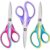 7″ Kids Scissors Set of 3, Durable Stainless Steel Blades, Ergonomic Comfortable Handles, for Kids Ages 8+, Perfect for Student School Craft DIY Home