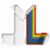 7 PCS Paper Crafting Alignment Guides, Precision Layering Matting Spacers for Card Making Scrapbooking, Color-Coded Alignment Tools with Size Tabs, 1/16 to 1/2 Inch Increments