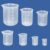 7 Sizes Plastic Graduated Cylinder and Plastic Beakers Set, Beakers 10ml 25ml 50ml 100ml 150ml 250ml 500ml, Ideal for DIY and Science Lab