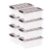 8-Pack 13 Quart Stackable Plastic Storage Bins With Lids & Latches, Lightweight Portable Totes With Built-in Handles, Durable Multipurpose Organizer Containers For Home, Garage, Office And Classroom