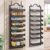 8-Tier Pantry Door Organizer, Large 2 IN 1 Wall Mount or Over The Door Pantry Organizer, Pantry Door Spice Rack with Adjustable Baskets, Over Door Organizer for Kitchen,（72.6×17.1×5.1in,Black)