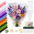 800 PCS Pipe Cleaners Flower Kit, 13 Colors Chenille Stems, With Handle, Packaging Paper and Ribbon Decoration and Instructions, DIY Bouquet Art Supplies, Art and Craft SuppliesValentines Day Rose Kit