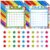 80 Pack Classroom Incentive Charts Incentive Reward Chart for Students Behavior Reward Charts with 2400 Star Stickers Students Chore Sticker Chart for Teacher Classroom Home School Supplies, 2 Designs