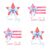 80PCS 4th of July Gender Reveal Stickers, Team Boy or Girl Stickers 2 Inch