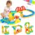 80PCS Electric Train Set, DIY 3D Cube Track, STEM Toy for Kids Ages 3-8