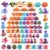 80Pcs Halloween Party Favors for Kids Pop Fidget Keychain Sensory Toys Bulk, Non Candy Trick-or-Treat, Treasure Box Toys for Classroom Prizes, Goodie Bag Stuffers Pinata Fillers, Carnival Birthday