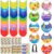 80UncleKimby 60Sets Summer Felt Visor Hats Crafts Kits Bulk, DIY Beach Sun Visor Hat Activities with Stickers for Hawaiian, Luau, Under the Sea Party Supplies